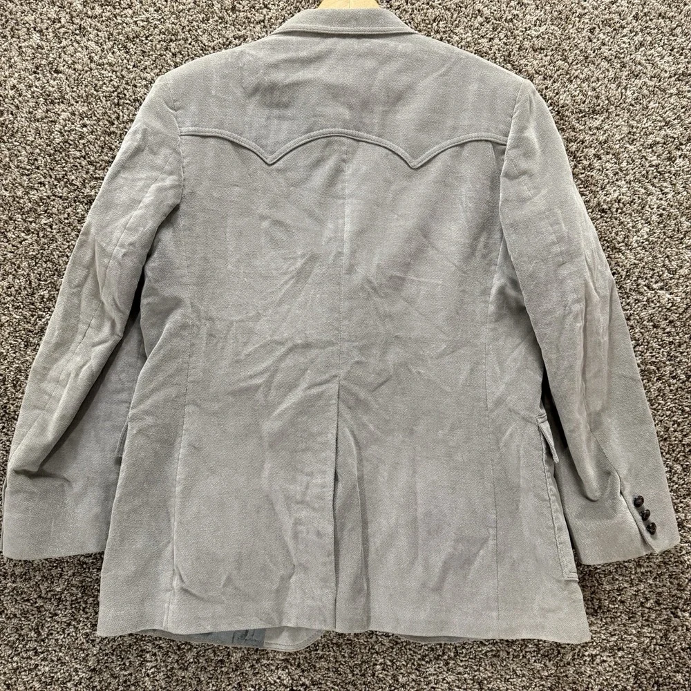 VTG Levi's‎ Western Wear Blazer Jacket 44R Gray Ranchcore Americana Sport Coat - Picture 9 of 11